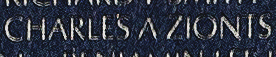 Engraved name on The Wall of Specialist Four Charles A. Zionts, U.S. Army